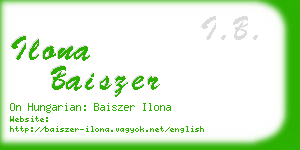 ilona baiszer business card